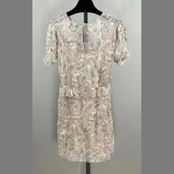 NEW Juicy Couture Dress Womens 4 pink tan paisley floral silk designer - Picture 8 of 10